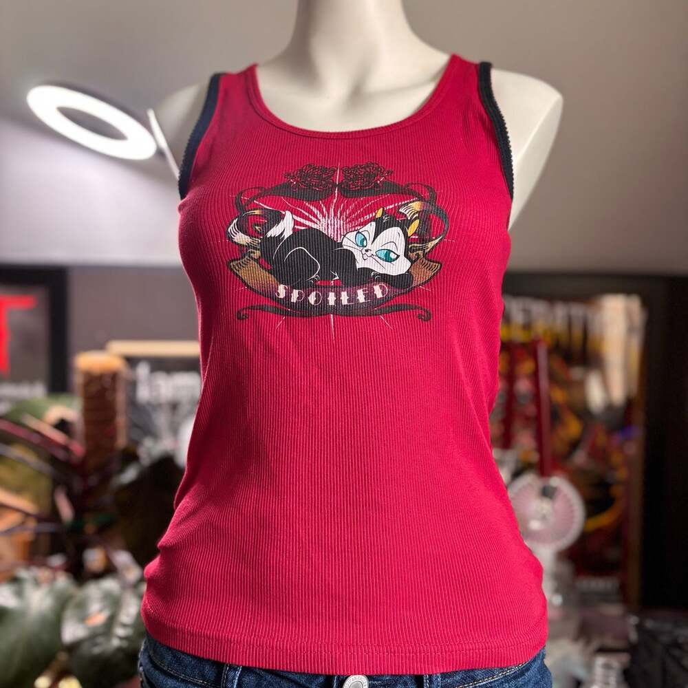 Looney Tunes 'Spoiled' Graphic Ribbed Tank Top